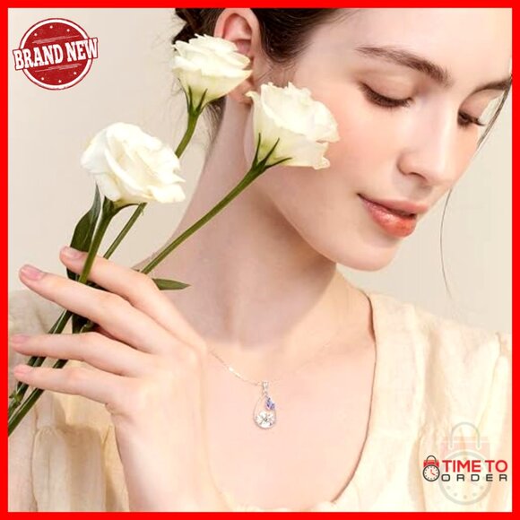 Sterling Silver Flower Pendant Necklace 925 Silver Cable Chain 18+2 Inch - Picture 2 of 7